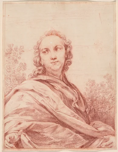 Portrait of a Man by Giuseppe Maria Crespi, drawing, 1695-1705