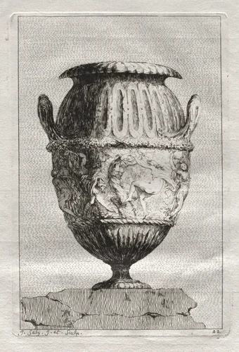 Suite of Vases: Plate 22 by Jacques François Saly, print, 1746