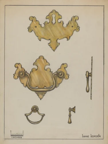 Drawer Pull by Hans Korsch, index of american design, 1936