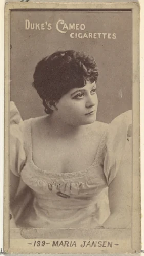 Card Number 139, Marie Jansen, from the Actors and Actresses series (N145-4) issued by Duke Sons & Co. to promote Cameo Cigarettes by W. Duke, Sons & Co., photograph, 1880-1889