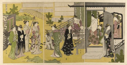 Fuji no uraba, from the series "A Fashionable Parody of the Tale of Genji (Furyu yatsushi Genji)" by Chobunsai Eishi, print, 1784-1799