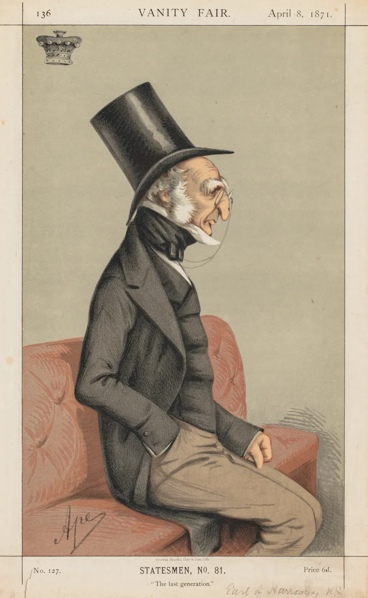 Vanity Fair: Statesman No., 81 "The Last Generation" by Carlo, print, 1871