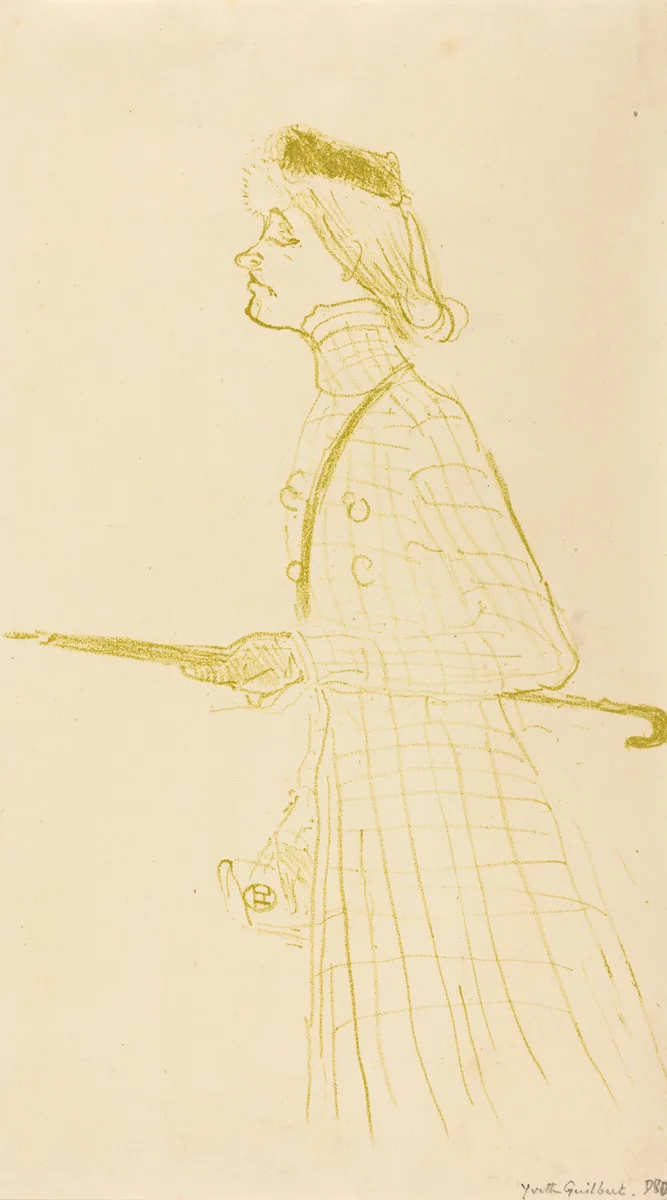 Yvette Guilbert by Henri de Toulouse-Lautrec, print, 1894