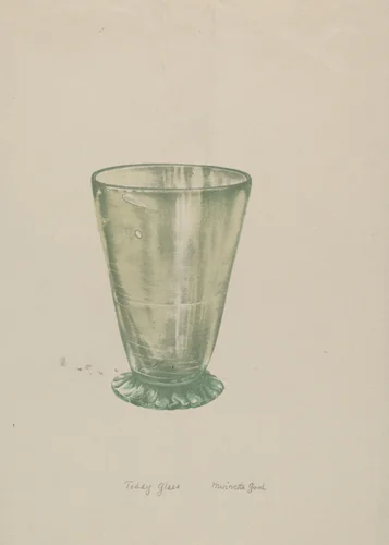 Toddy Glass by Minnetta Good, index of american design, 1935-1942