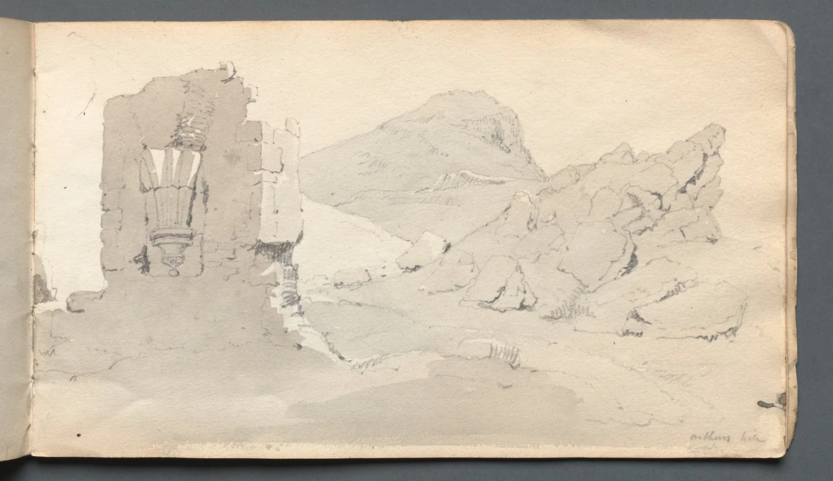 Sketchbook: "Ruin" by Samuel Prout, book, 1814
