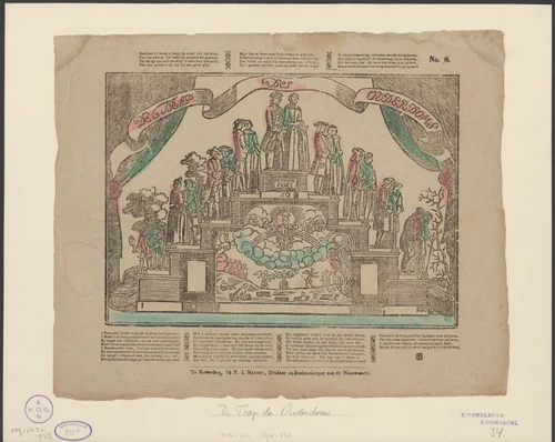 Trap der ouderdoms by anonymous, print, 1827-1860