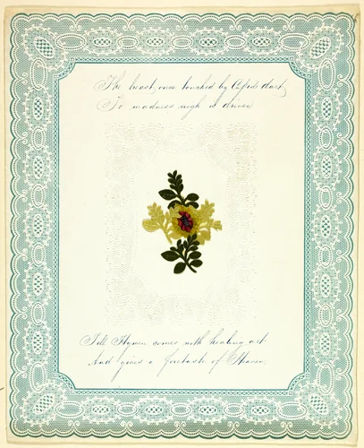 The Breast Once Touched by Cupid's Dart (valentine) by Unknown Artist, other, 1835-1845