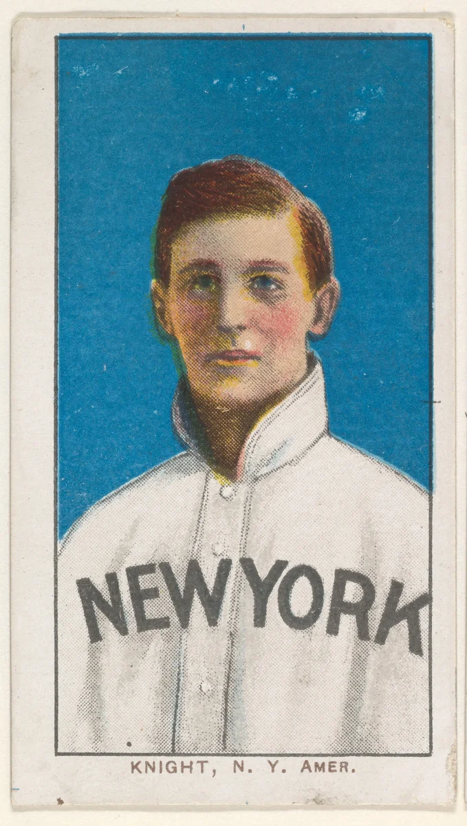Knight, New York, American League, from the White Border series (T206) for the American Tobacco Company by American Tobacco Company, print, 1909-1911