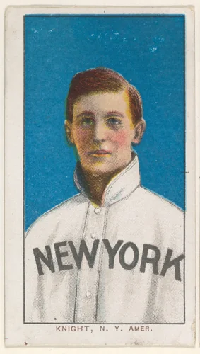 Knight, New York, American League, from the White Border series (T206) for the American Tobacco Company by American Tobacco Company, print, 1909-1911