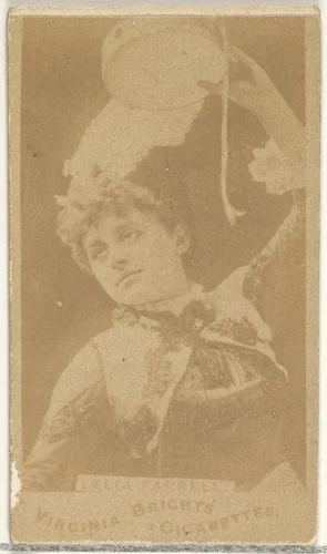 Leila Farrell, from the Actors and Actresses series (N45, Type 1) for Virginia Brights Cigarettes by Allen & Ginter, photograph, 1885-1891