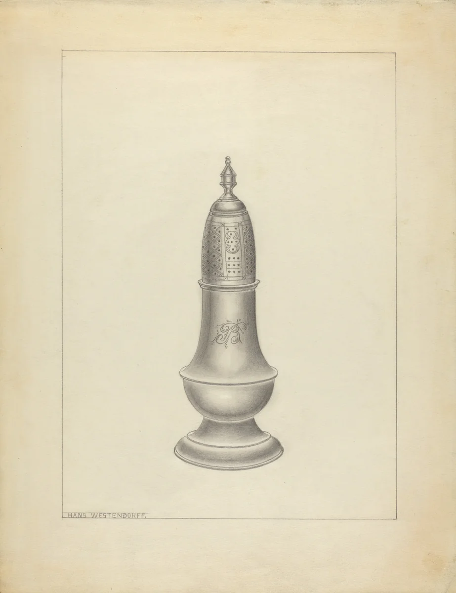 Silver Salt Cellar by Hans Westendorff, index of american design, 1935-1942
