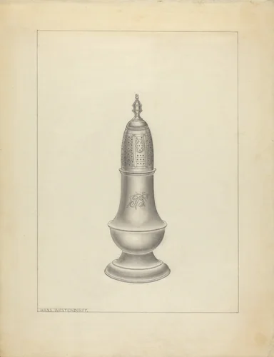 Silver Salt Cellar by Hans Westendorff, index of american design, 1935-1942