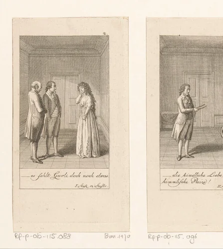 Kaberdar en Gurli in gesprek met Musaffery by Daniel Nikolaus Chodowiecki, print, 1790