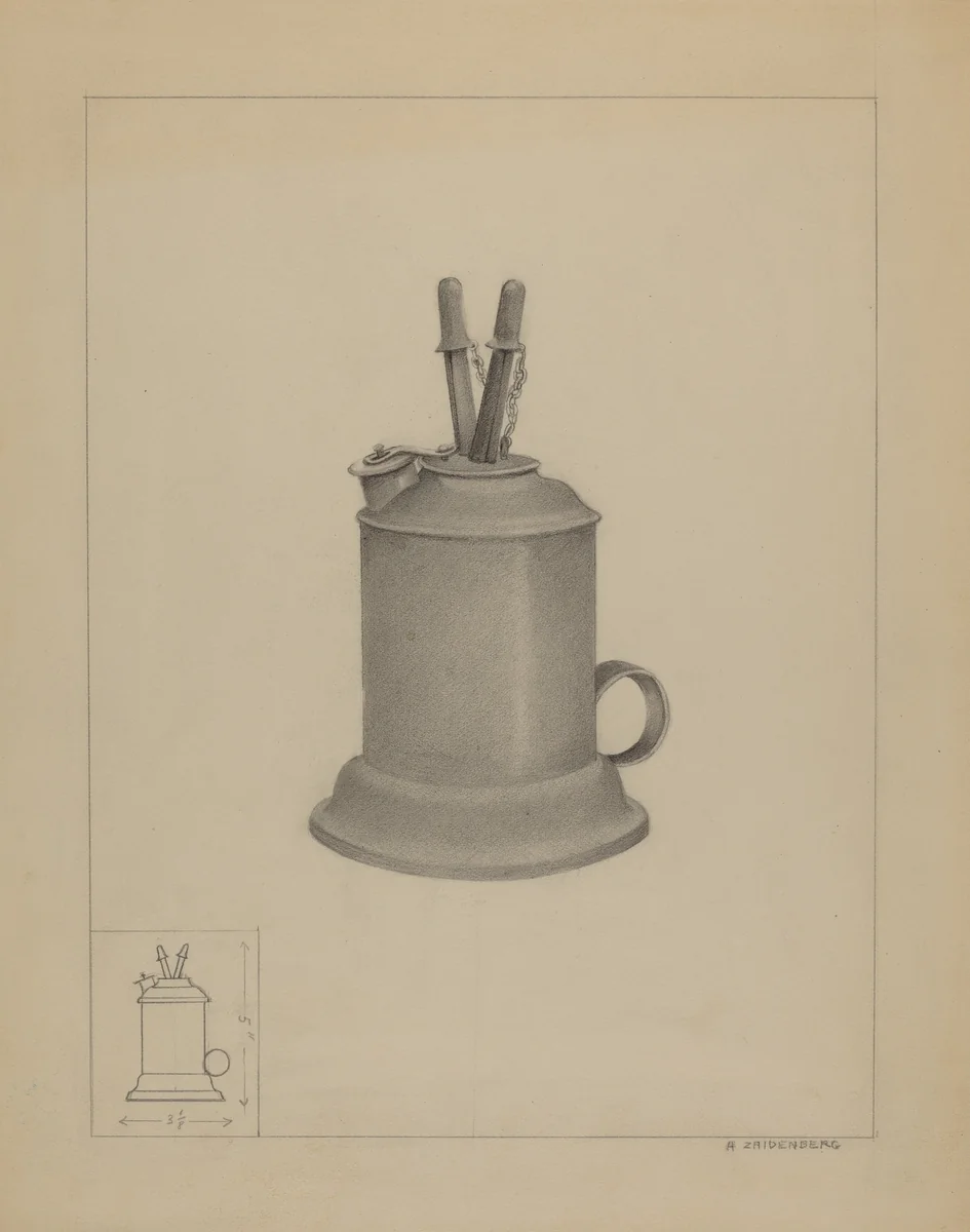 Spark Lamp by Arthur Zaidenberg, index of american design, 1936