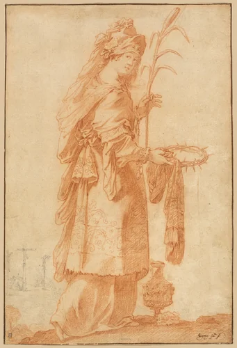 Samian Sibyl by Claude Vignon, drawing, 1625-1630