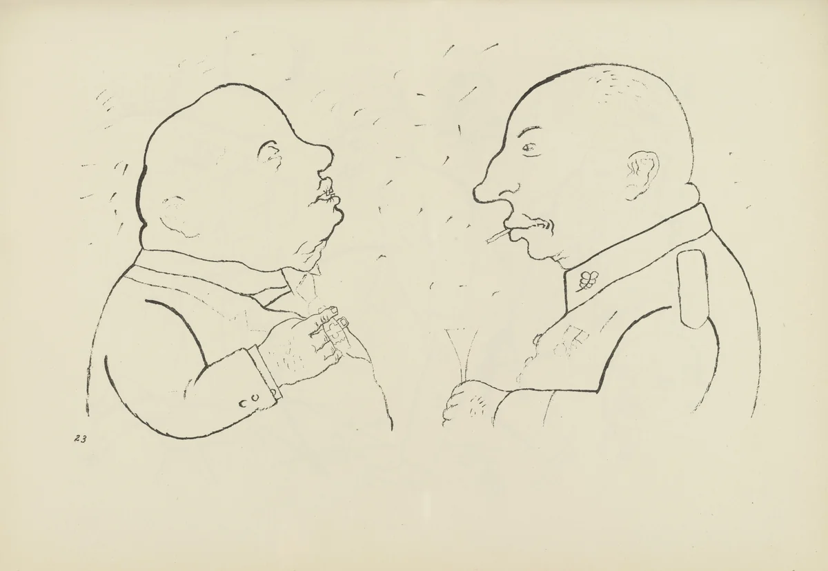 Die Verantwortlichen (plate, folio 29) from Ecce Homo by George Grosz, illustrated book, 1922