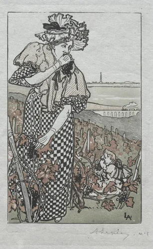 Paris Almanac, 1897: Autumn by Auguste Louis Lepère, print, 1897