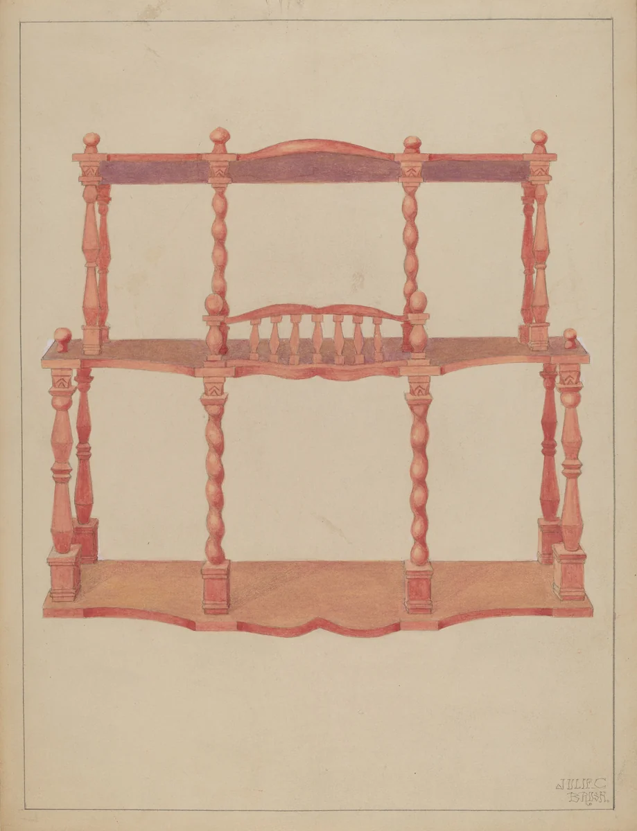 Brick-a-brack Shelf by Julie C. Brush, index of american design, 1936