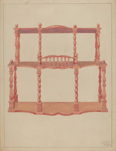 Brick-a-brack Shelf by Julie C. Brush, index of american design, 1936
