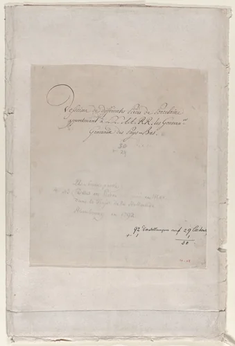 Portfolio Cover for a Group of Drawings showing Porcelain Vessels by anonymous, drawing, 1765-1790