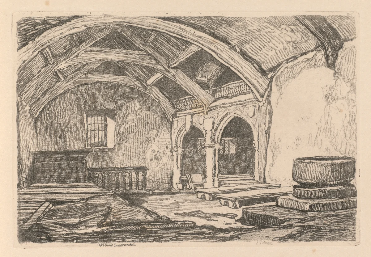 Liber Studiorum: Plate 42, Capel Carrig, Caernarvonshire by John Sell Cotman, book, 1838
