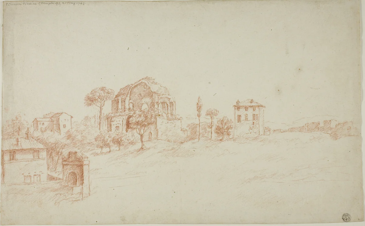 Temple of Minerva Medica by Ferdinando Galli Bibiena, drawing, 1677-1799