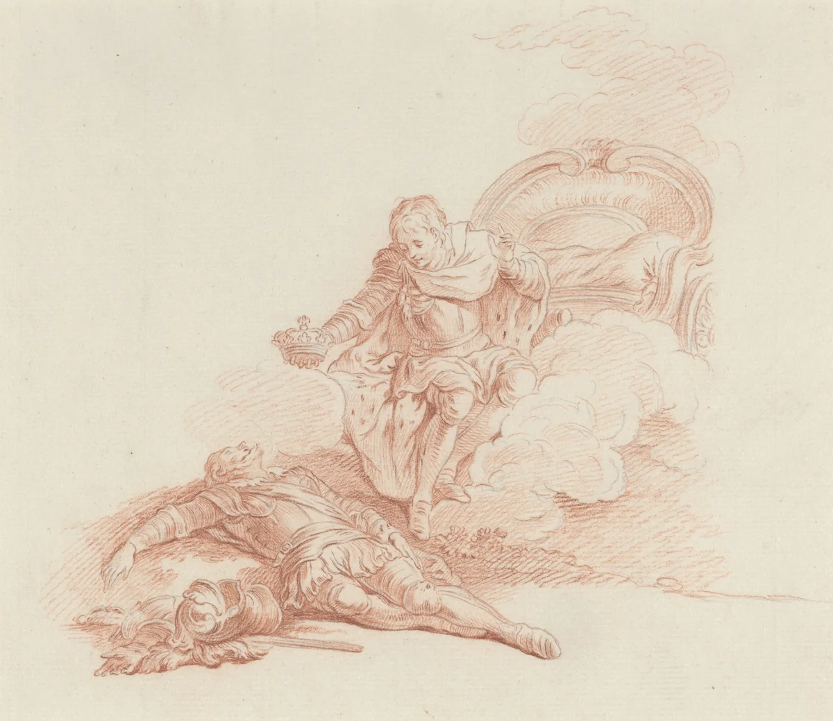Regne, dit-il, triomphe et sois en tout mon fils by Hubert François Gravelot, drawing, 1699-1773