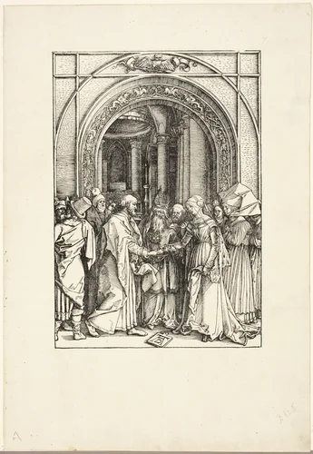 The Betrothal of the Virgin, from The Life of the Virgin by Albrecht Dürer, print, 1504