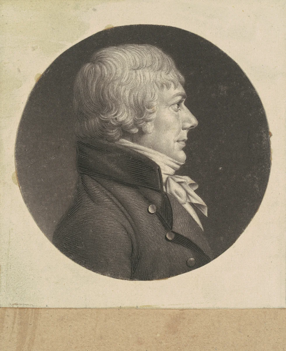 Unidentified Man by Charles B. J. Févret de Saint-Mémin, print, 1798-1803