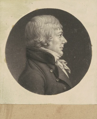 Unidentified Man by Charles B. J. Févret de Saint-Mémin, print, 1798-1803