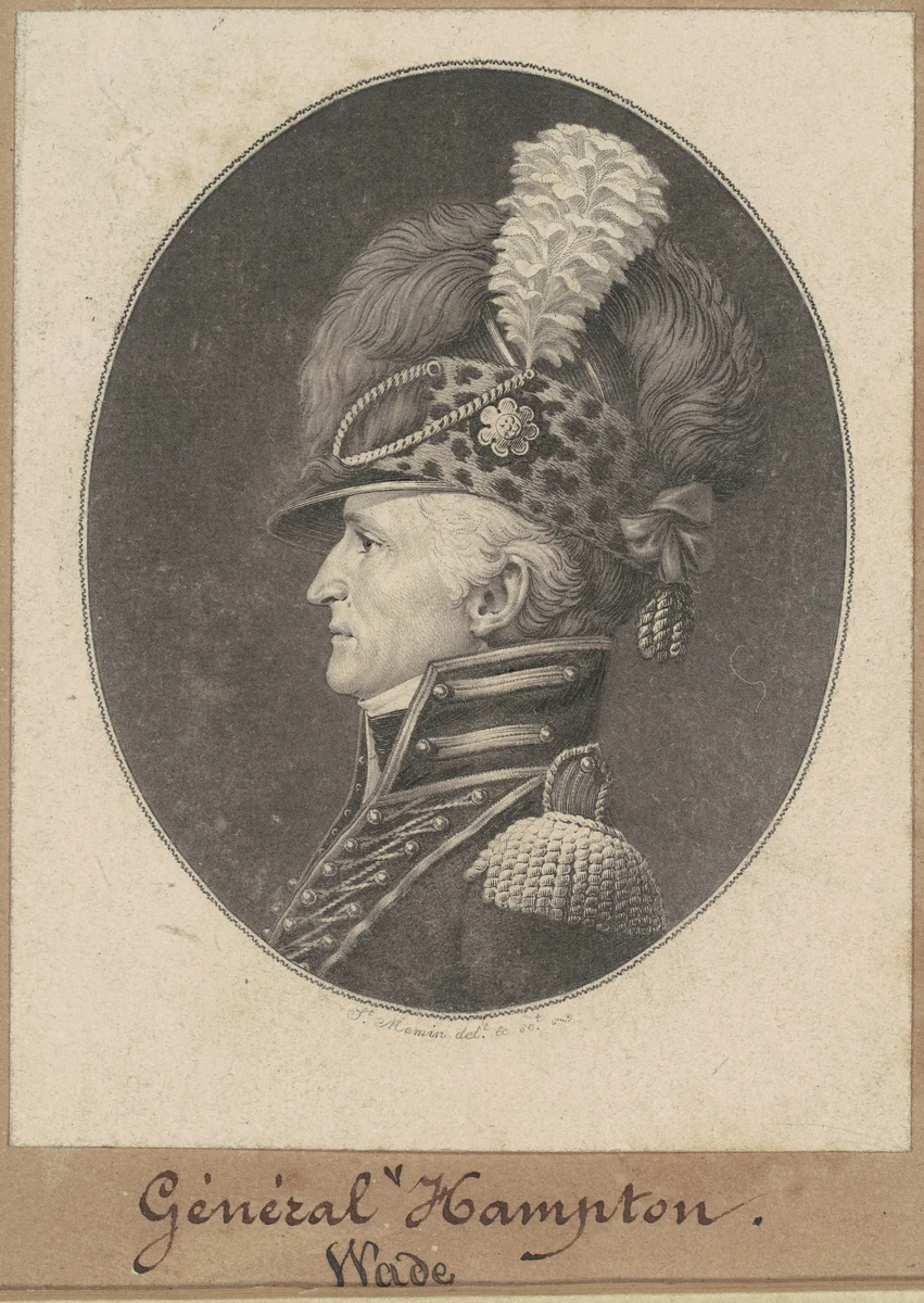 Wade Hampton by Charles B. J. Févret de Saint-Mémin, print, 1809