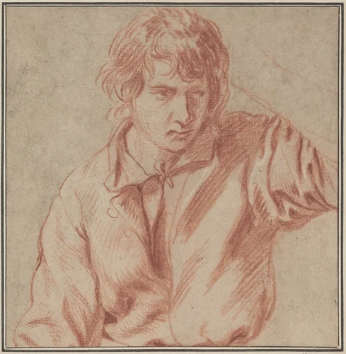 Young Man by Michel-François Dandré-Bardon, drawing, 1700-1783