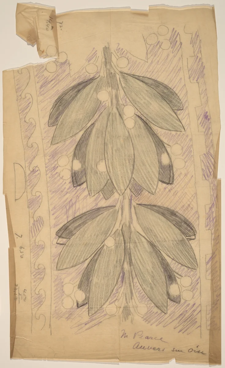 Tracing of a Border Design by Charles Sprague Pearce, drawing, 1890-1897