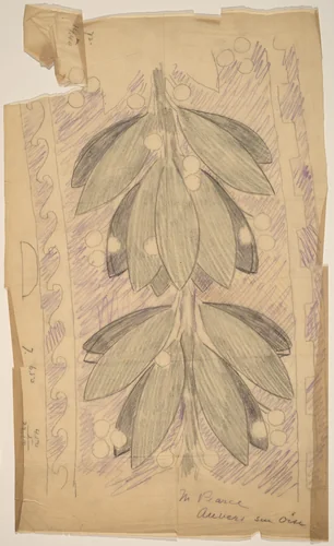 Tracing of a Border Design by Charles Sprague Pearce, drawing, 1890-1897