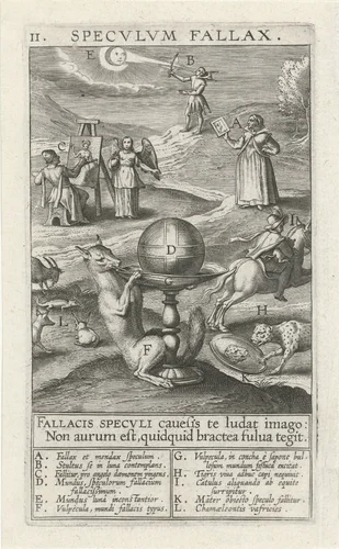Spiegel der Bedrog by Theodoor Galle, print, 1610