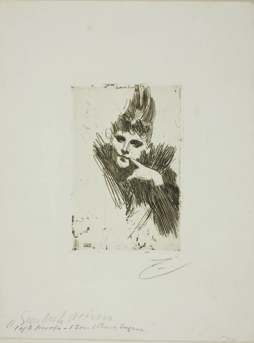 Gerda Grönberg I by Anders Zorn, print, 1891