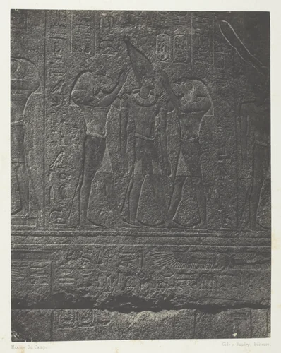 Palais de Karnak, Sculptures Extérieures du Sanctuaire de Granit; Thèbes, plate 42 from the album "Egypte, Nubie, Palestine et Syrie" (1852) by Maxime Du Camp, photograph, 1849-1851