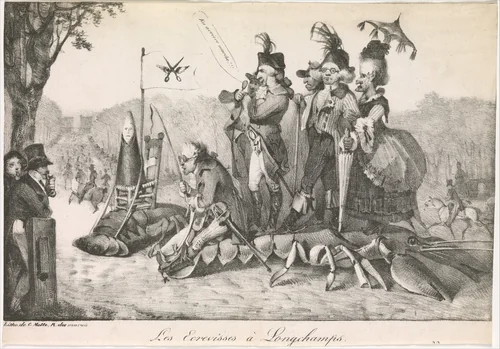 The Crayfish at Longchamps by Eugène Delacroix, print, 1822