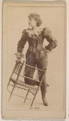 Lou Rich, from the Actresses series (N245) issued by Kinney Brothers to promote Sweet Caporal Cigarettes by Kinney Brothers Tobacco Company, photograph, 1890