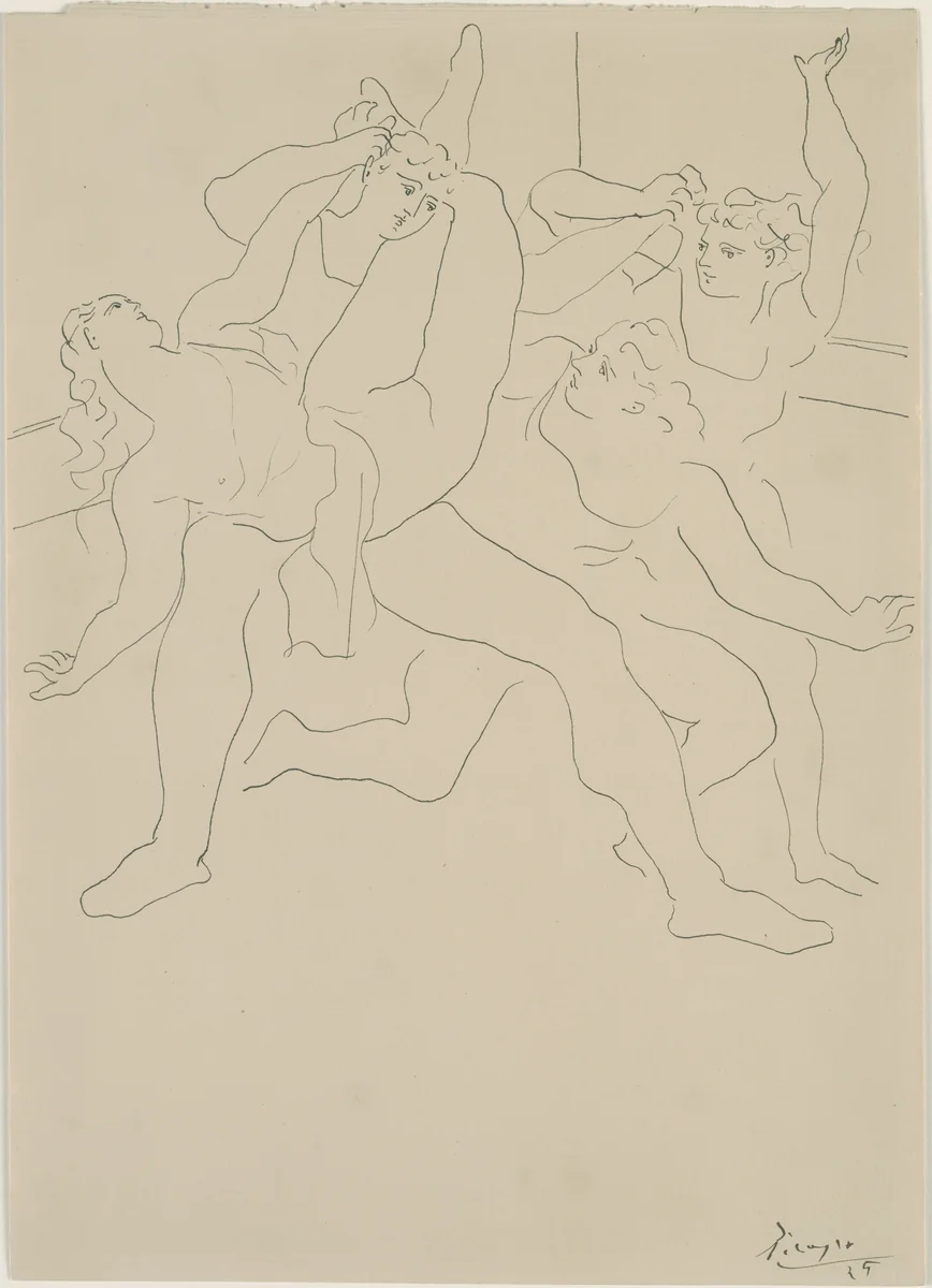 Four Dancers by Pablo Picasso, drawing, 1925