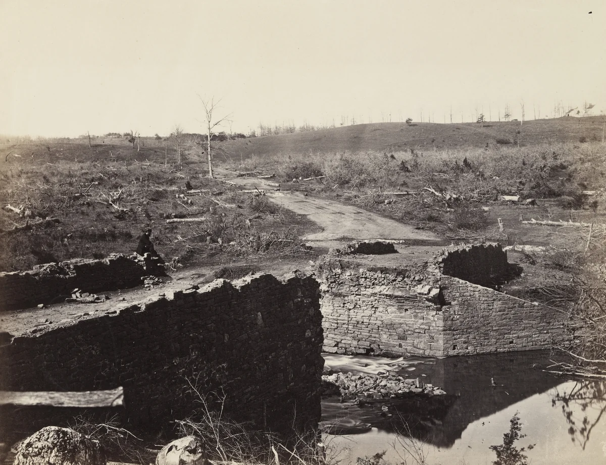 Ruins of Stone Bridge, Bull Run by Alexander Gardner, photograph, 1862