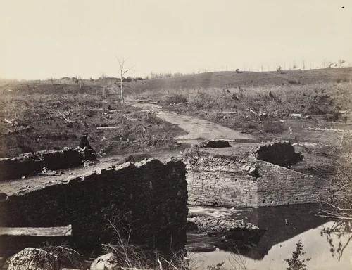 Ruins of Stone Bridge, Bull Run by Alexander Gardner, photograph, 1862