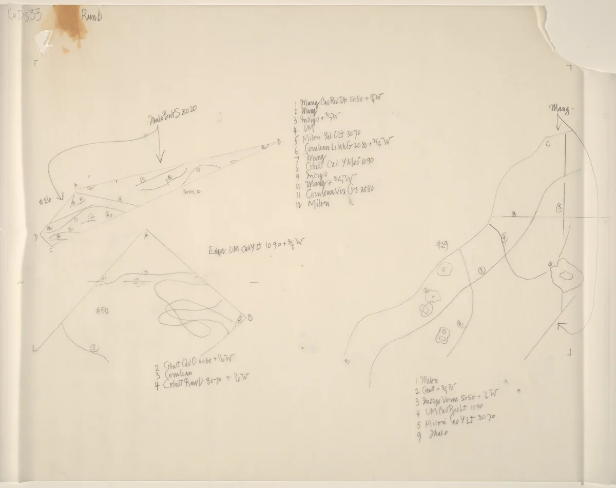 Drawing for Changes and Disappearances No. 33 by John Cage, drawing, 1979-1982