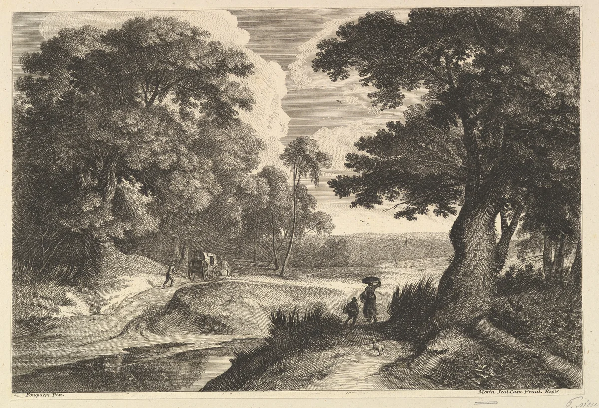 La Paysanne en Marche by Jean Morin, print, 1605-1650