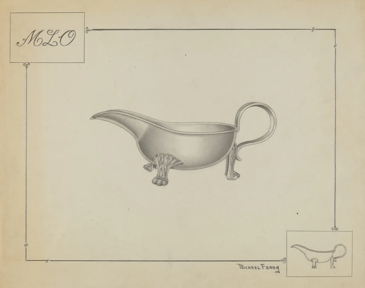 Silver Pitcher by Michael Fenga, index of american design, 1936