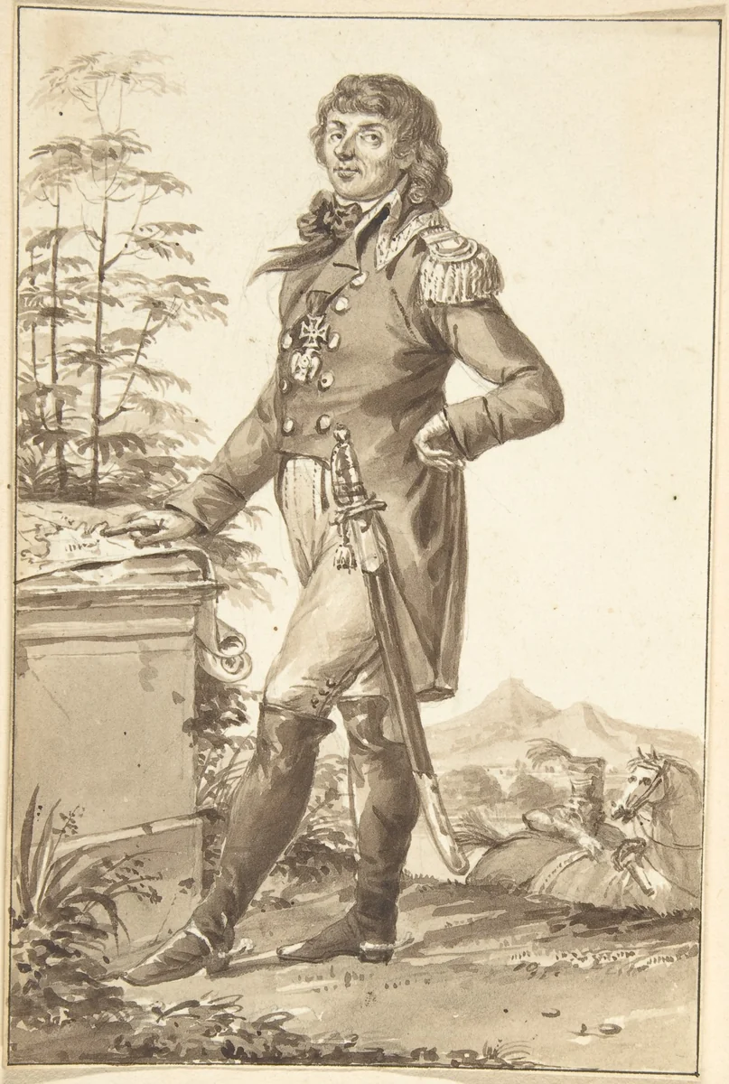 Portrait of Thaddeus Kosciuszko by Jean-Baptiste-François Bosio, drawing, 1780-1827