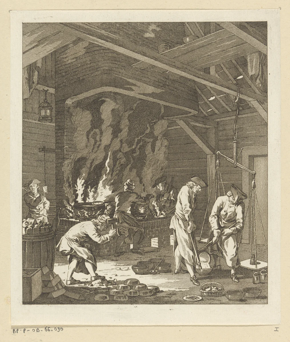 Lettergieterij by Reinier Vinkeles, print, 1766