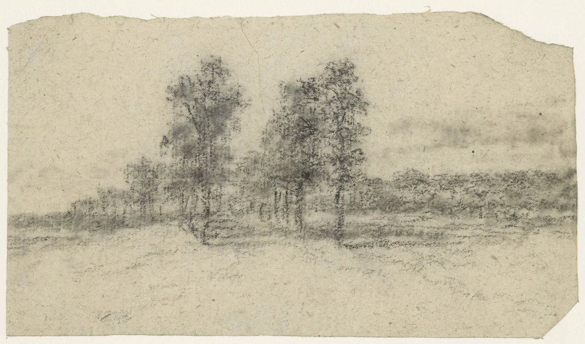 Weg met bomen by Georges Michel, drawing, 1773-1843