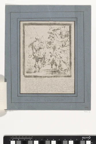 Philippus van Macedonië en gevangene Demadius by Antoine Sallaert, print, 1590-1650