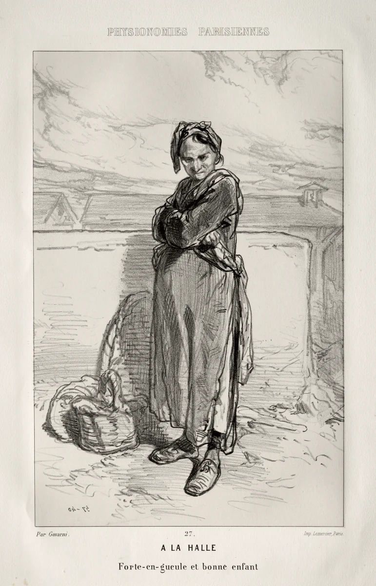 À la Halle by Paul Gavarni, print, 1852-1862